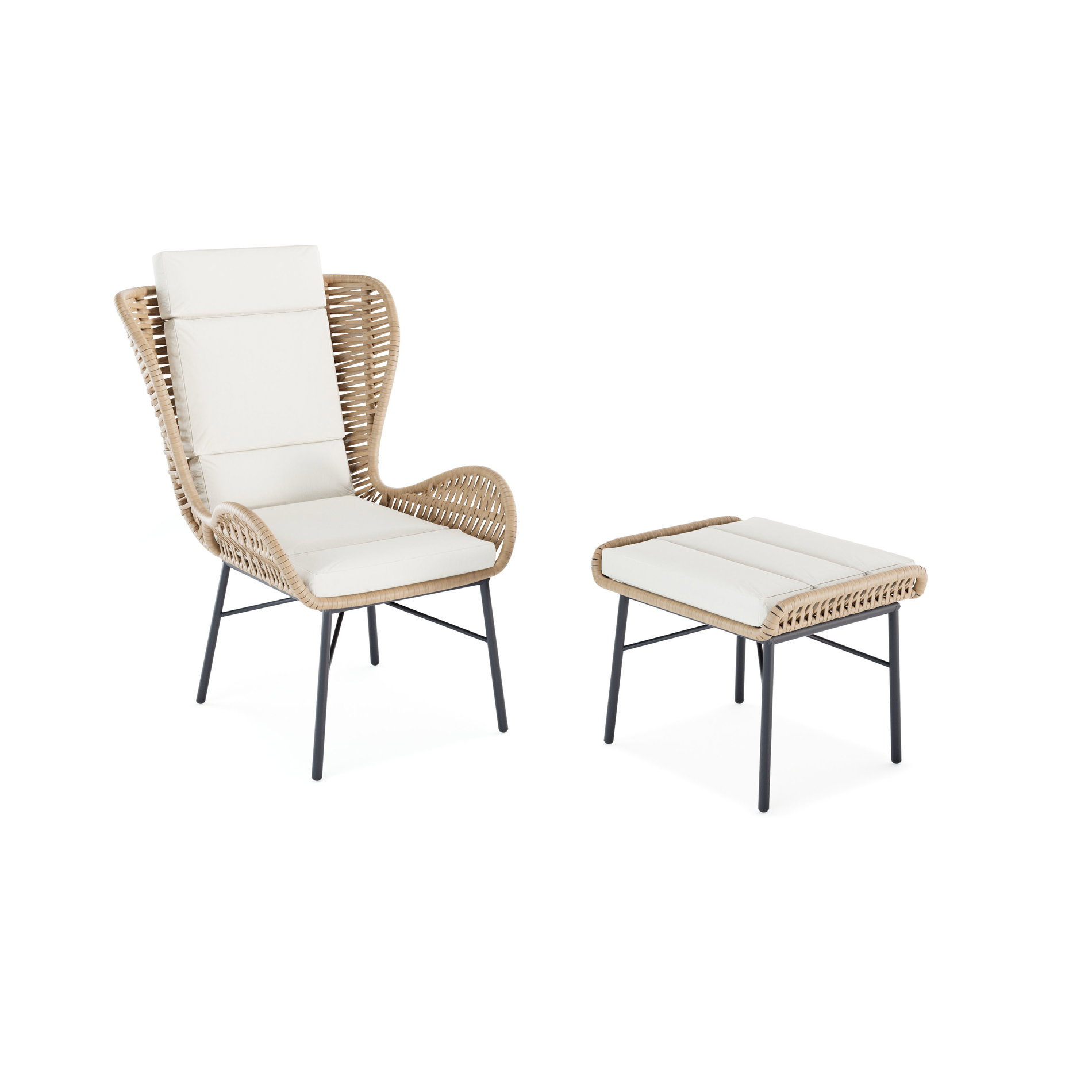 Poltrona e pouf Mistral