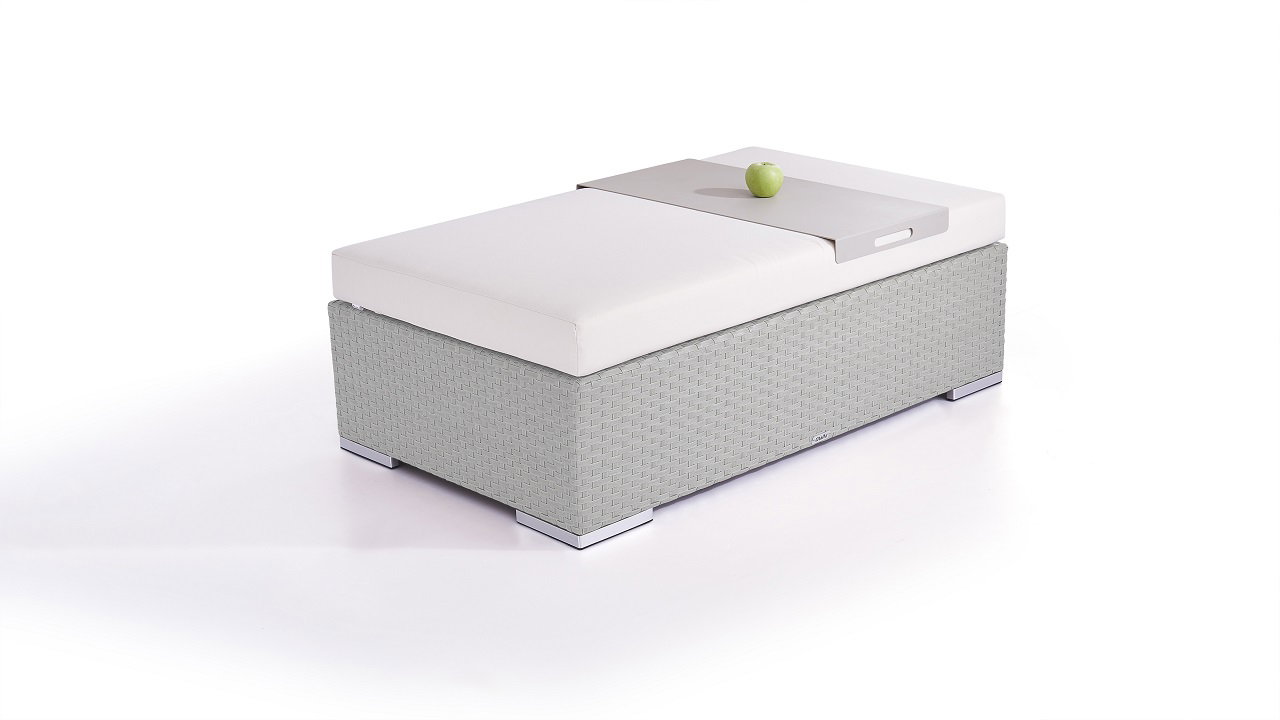 Pouf cubo 125 cm (grigio)