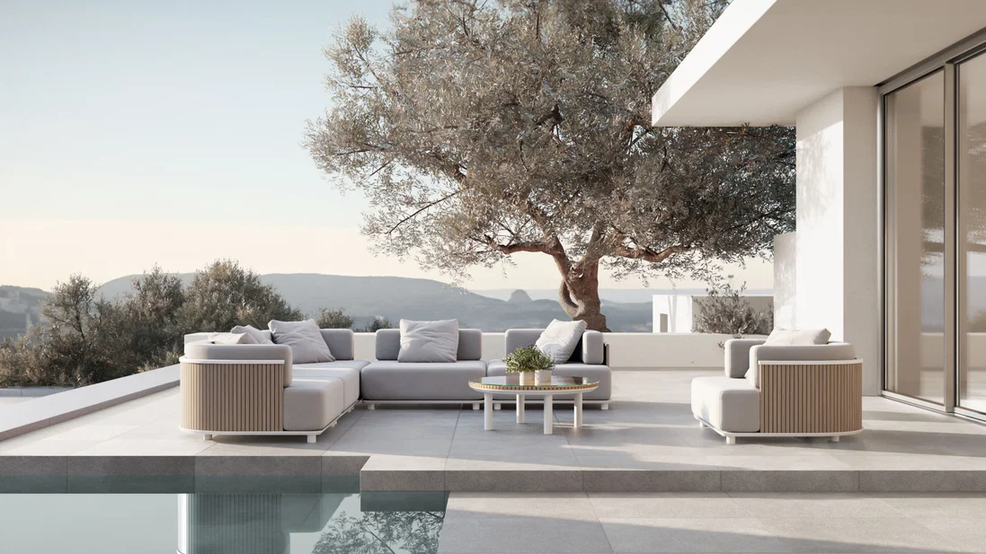 Set da salotto outdoor dal design elegante